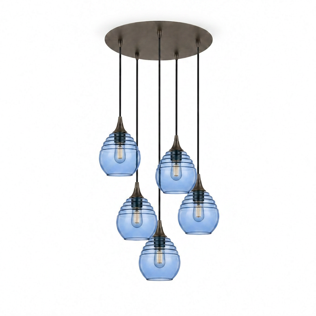 302 5 Pendant Cascade Chandelier