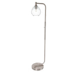 302 Floor Lamp-Glass-Bicycle Glass Co - Hotshop-Steel Blue-Brushed Nickel-Bicycle Glass Co