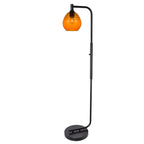 302 Floor Lamp-Glass-Bicycle Glass Co - Hotshop-Steel Blue-Brushed Nickel-Bicycle Glass Co