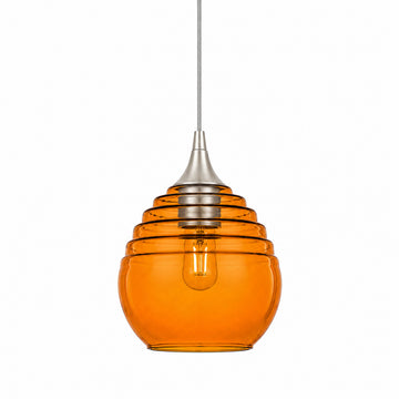 Brushed Nickel - 8ft Cord / Golden Amber
