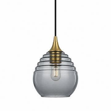 Polished Brass - 8ft Cord / Slate Gray