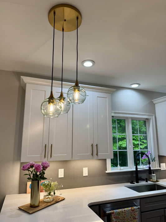 763 3 Pendant Cascade Chandelier