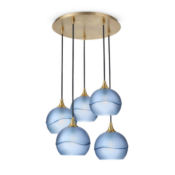 Glacial / Steel Blue / Polished Brass - 4ft Cord