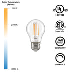 4 Watt LED Edison Filament Bulb G14 Base (2700k)-Lightbulb-Bicycle Glass Co - Hardware-Bicycle Glass Co