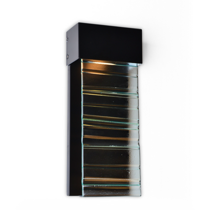 Glass Panel Wall Sconce-Glass-Bicycle Glass Co-Ripple-Bicycle Glass Co