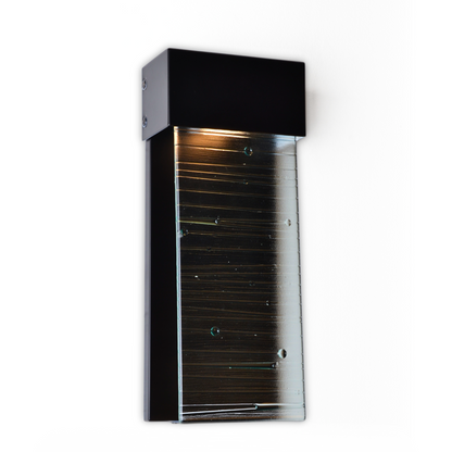 Glass Panel Wall Sconce-Glass-Bicycle Glass Co-Plank & Bead-Bicycle Glass Co