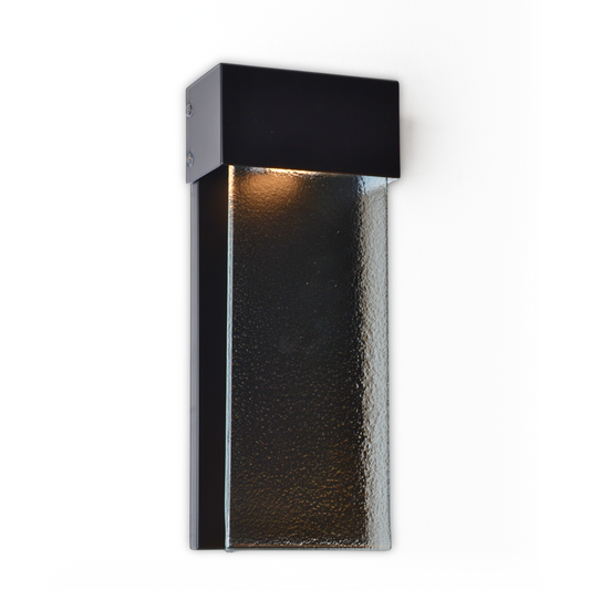 Glass Panel Wall Sconce-Glass-Bicycle Glass Co-Stippled-Bicycle Glass Co