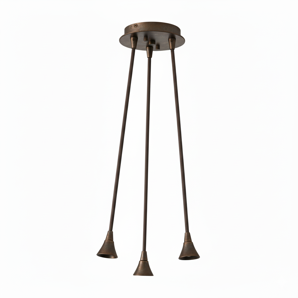 3 Light Cluster Chandelier-Hardware-Bicycle Glass Co - Hardware-Brushed Nickel-Bicycle Glass Co