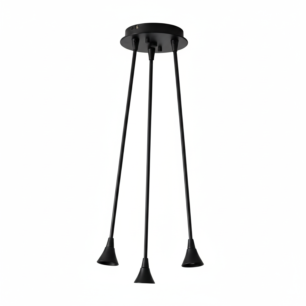 3 Light Cluster Chandelier-Hardware-Bicycle Glass Co - Hardware-Brushed Nickel-Bicycle Glass Co