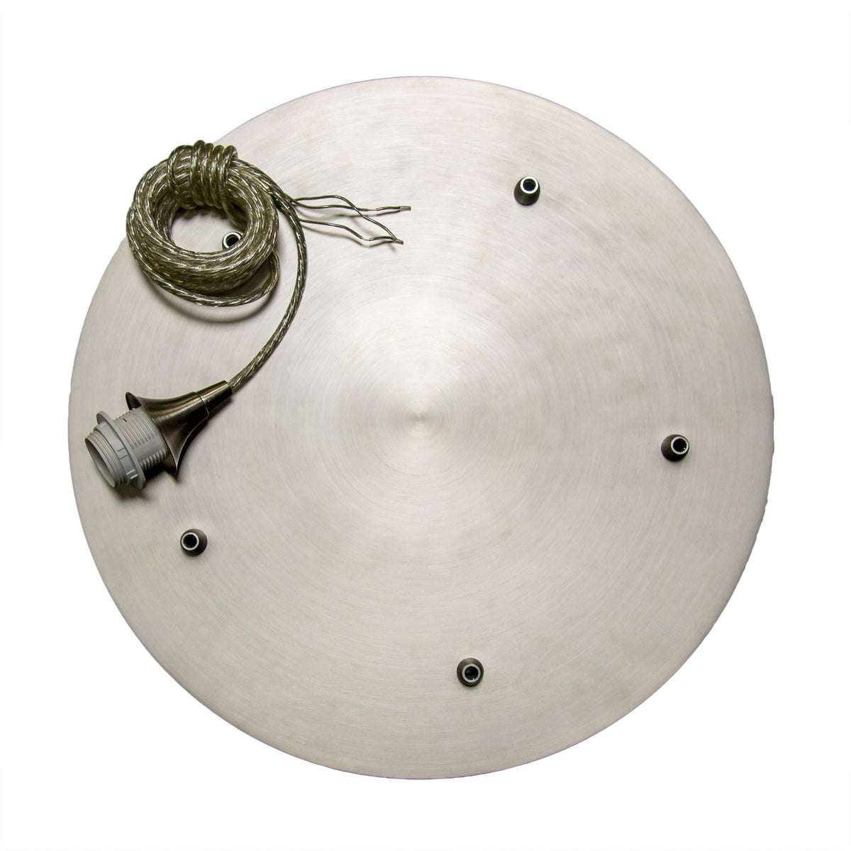 5 Pendant Cascade Chandelier Hardware-Hardware-Bicycle Glass Co-Brushed Nickel-Standard-5 ft-Bicycle Glass Co