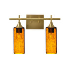 513 2-Light Wall Vanity-Glass-Bicycle Glass Co - Hotshop-Polished Brass-Lunar-Golden Amber-Bicycle Glass Co