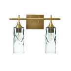 513 2-Light Wall Vanity-Glass-Bicycle Glass Co - Hotshop-Brushed Nickel-Lunar-Steel Blue-Bicycle Glass Co
