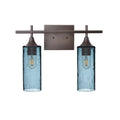513 2-Light Wall Vanity-Glass-Bicycle Glass Co - Hotshop-Antique Bronze-Lunar-Slate Gray-Bicycle Glass Co