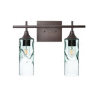 513 2-Light Wall Vanity-Glass-Bicycle Glass Co - Hotshop-Antique Bronze-Swell-Eco Clear-Bicycle Glass Co