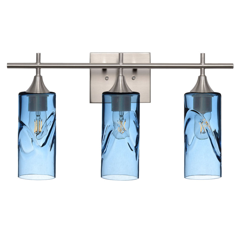 513 3-Light Vanity – Brushed Nickel / Swell / Eco Clear