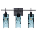 513 3-Light Vanity-Glass-Bicycle Glass Co - Hotshop-Matte Black-Swell-Slate Gray-Bicycle Glass Co