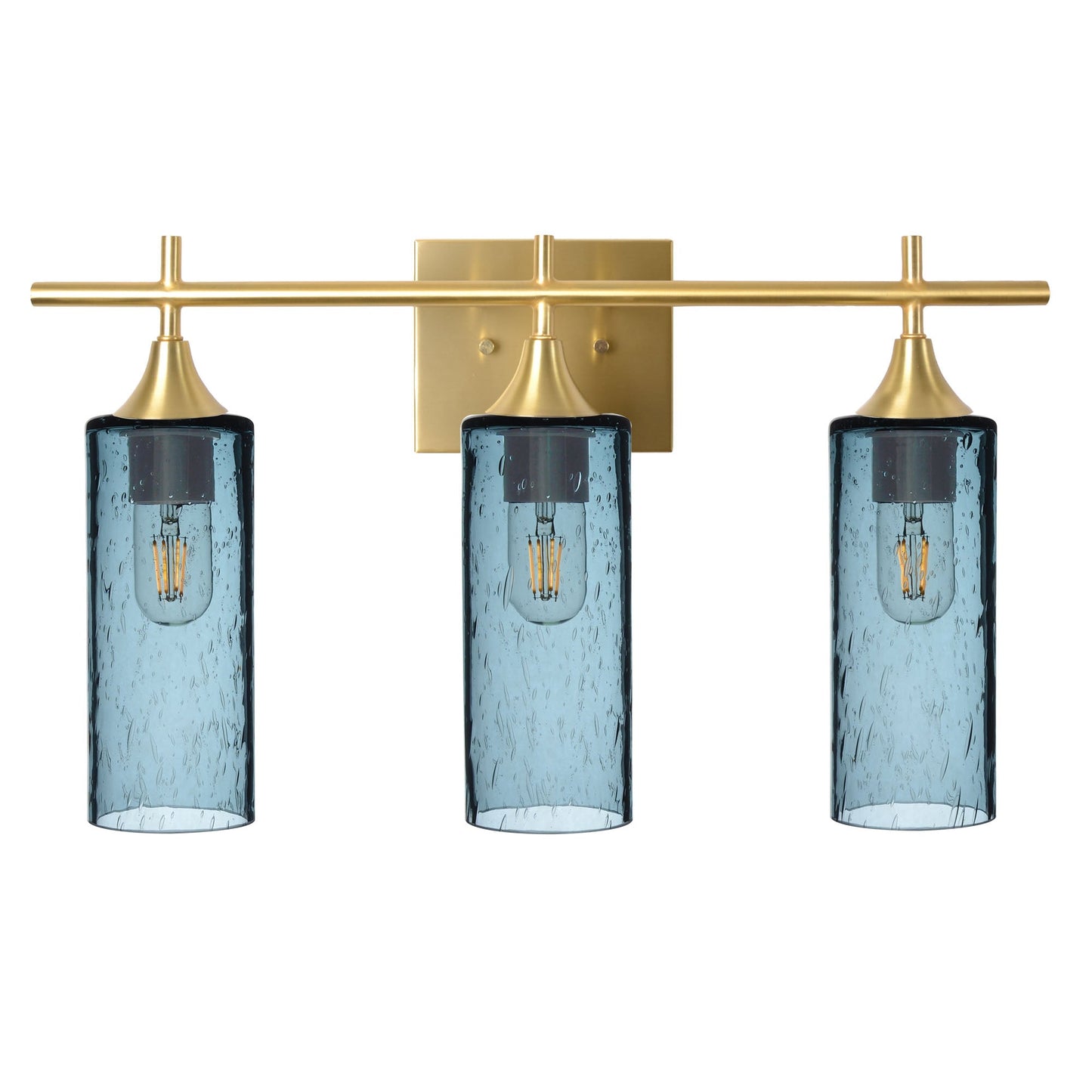 513 3-Light Vanity-Glass-Bicycle Glass Co - Hotshop-Polished Brass-Lunar-Slate Gray-Bicycle Glass Co