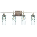 513 4-Light Vanity-Bicycle Glass Co-Swell-Eco Clear-Brushed Nickel-Bicycle Glass Co