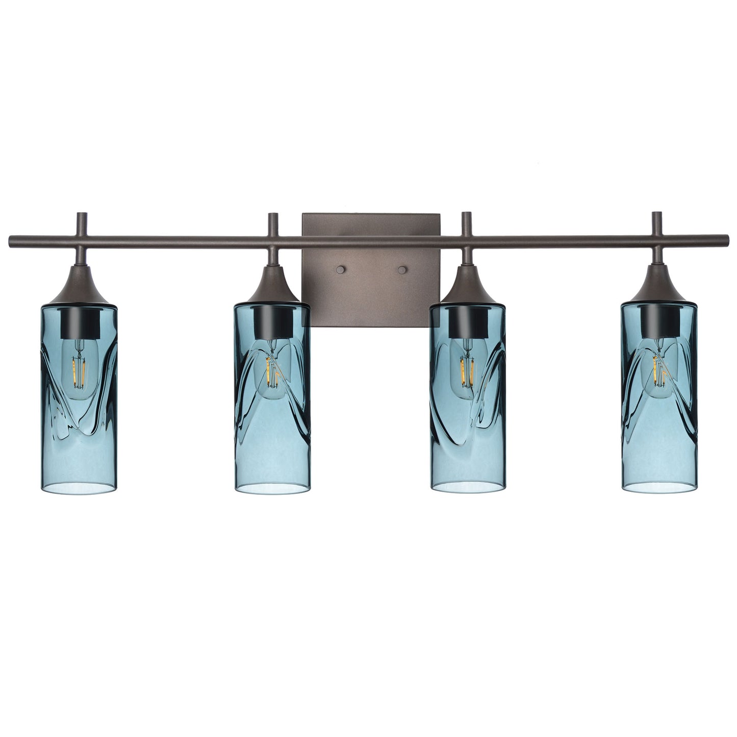 513 4-Light Vanity-Bicycle Glass Co-Swell-Slate Gray-Antique Bronze-Bicycle Glass Co