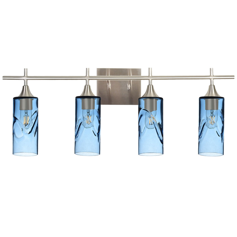 513 4-Light Vanity – Swell / Steel Blue / Brushed Nickel