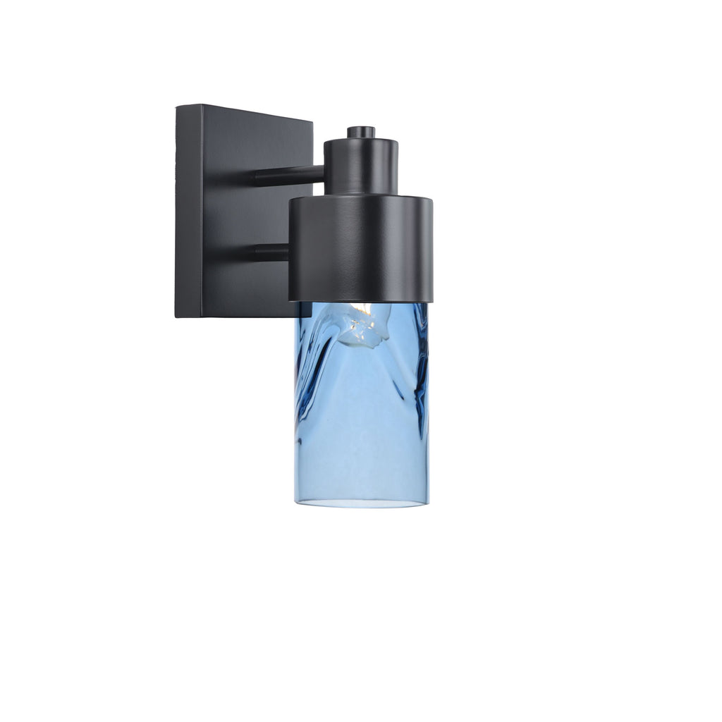 513 Exterior Wall Sconce-Glass-Bicycle Glass Co-Swell-Steel Blue-Bicycle Glass Co