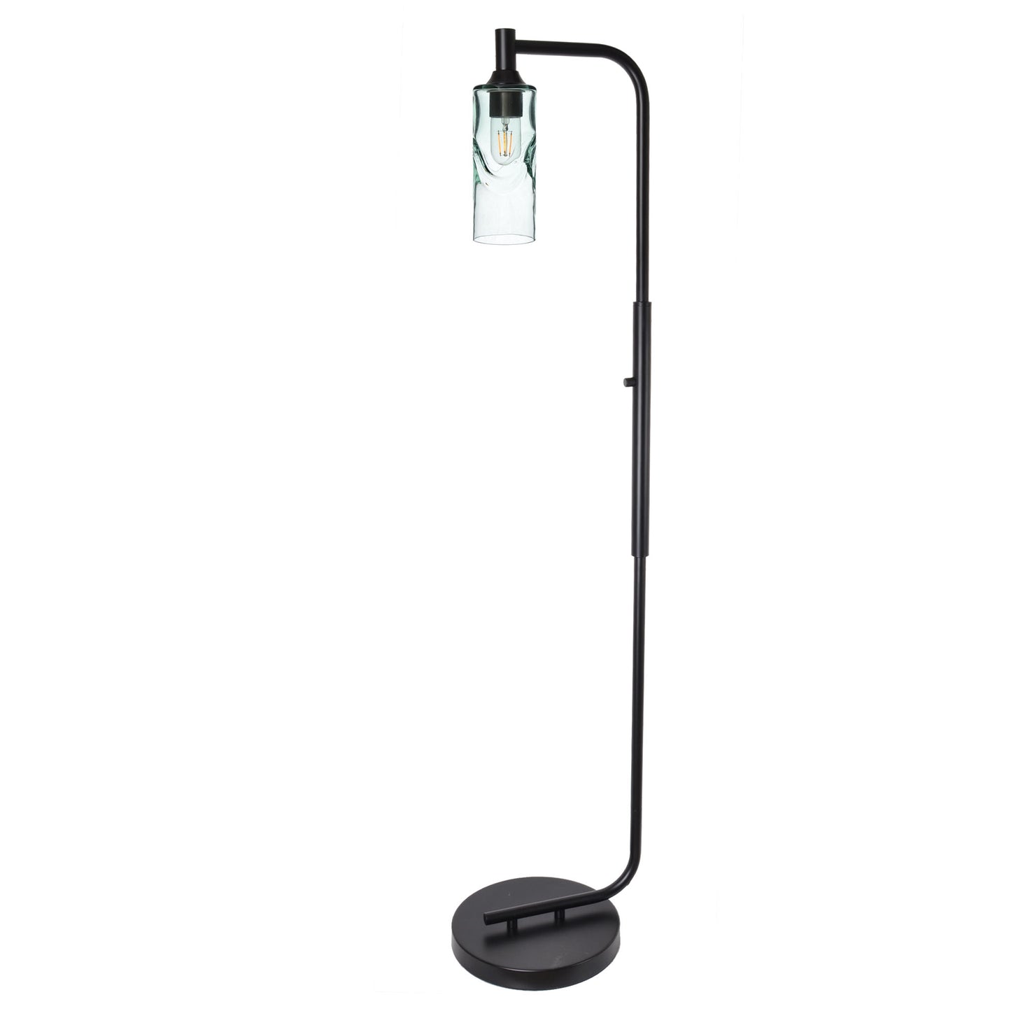 513 Floor Lamp-Glass-Bicycle Glass Co - Hotshop-Lunar-Steel Blue-Brushed Nickel-Bicycle Glass Co