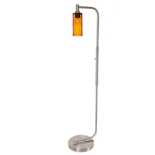 513 Floor Lamp-Glass-Bicycle Glass Co - Hotshop-Lunar-Steel Blue-Brushed Nickel-Bicycle Glass Co