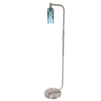 513 Floor Lamp-Glass-Bicycle Glass Co - Hotshop-Lunar-Steel Blue-Brushed Nickel-Bicycle Glass Co
