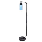 513 Floor Lamp-Glass-Bicycle Glass Co - Hotshop-Lunar-Steel Blue-Brushed Nickel-Bicycle Glass Co