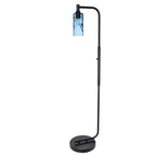 513 Floor Lamp-Glass-Bicycle Glass Co - Hotshop-Lunar-Steel Blue-Brushed Nickel-Bicycle Glass Co