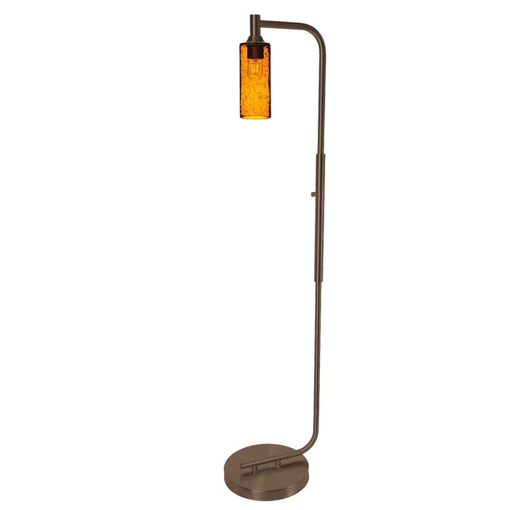 513 Floor Lamp-Glass-Bicycle Glass Co - Hotshop-Lunar-Steel Blue-Brushed Nickel-Bicycle Glass Co