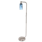 513 Floor Lamp-Glass-Bicycle Glass Co - Hotshop-Lunar-Steel Blue-Brushed Nickel-Bicycle Glass Co