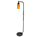 513 Floor Lamp-Glass-Bicycle Glass Co - Hotshop-Lunar-Steel Blue-Brushed Nickel-Bicycle Glass Co