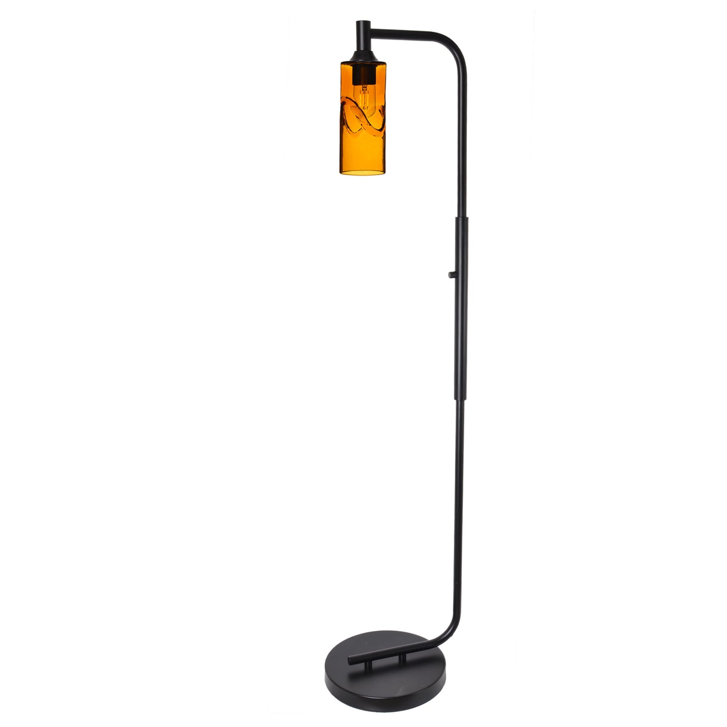 513 Floor Lamp-Glass-Bicycle Glass Co - Hotshop-Lunar-Steel Blue-Brushed Nickel-Bicycle Glass Co
