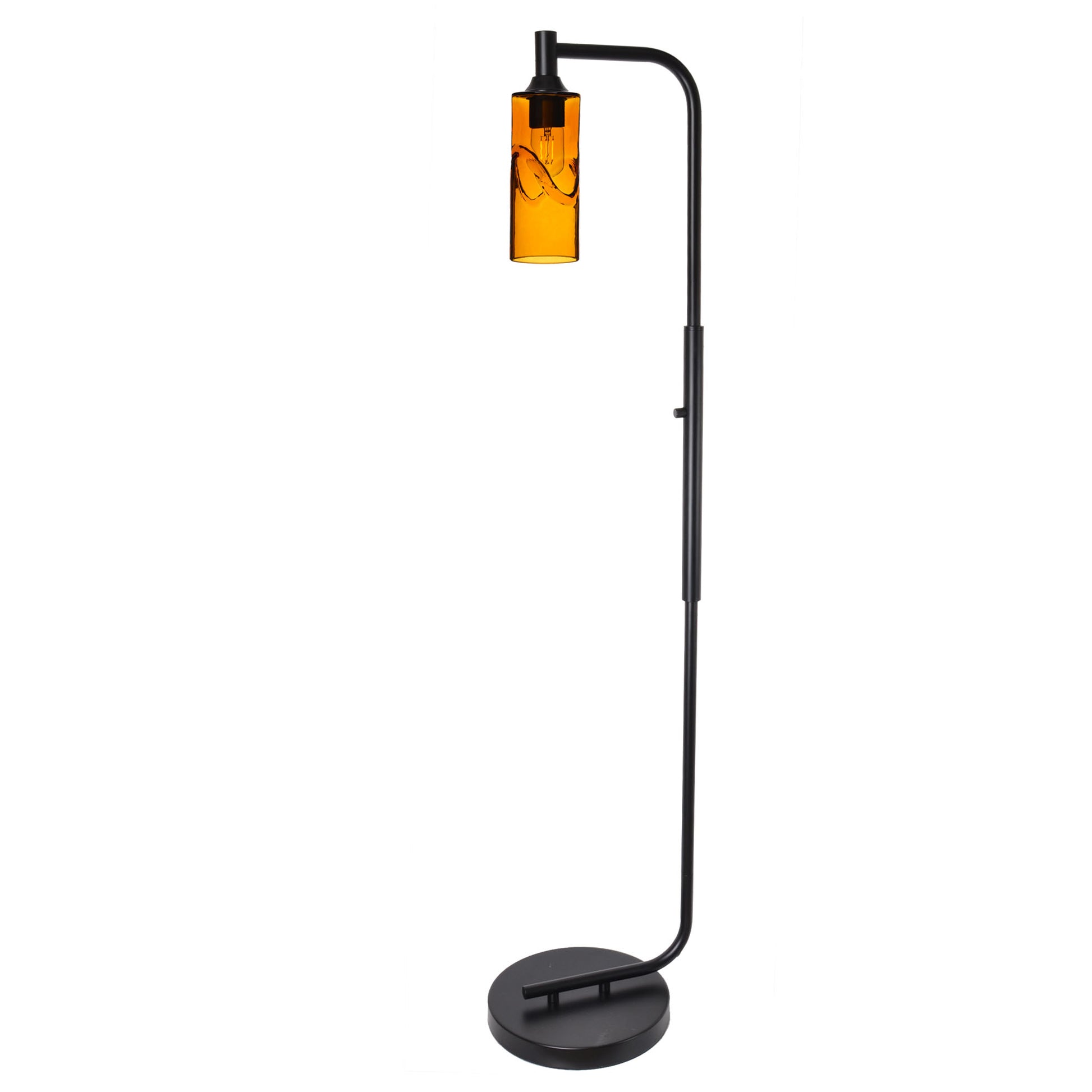 513 Floor Lamp-Glass-Bicycle Glass Co - Hotshop-Lunar-Steel Blue-Brushed Nickel-Bicycle Glass Co