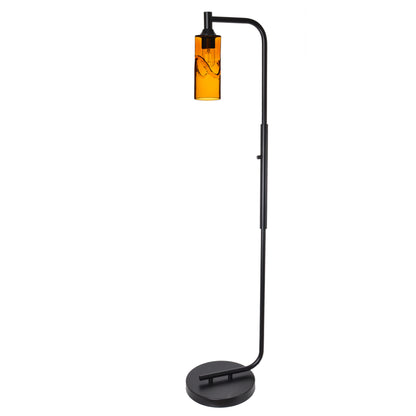 513 Floor Lamp-Glass-Bicycle Glass Co - Hotshop-Lunar-Steel Blue-Brushed Nickel-Bicycle Glass Co