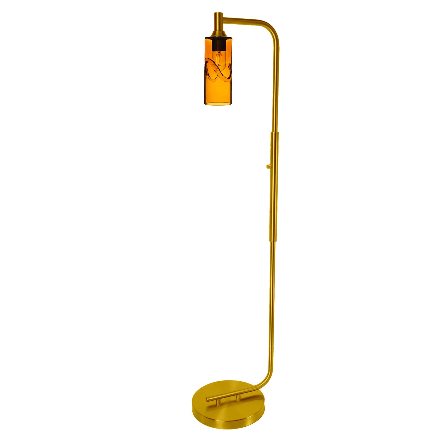 513 Floor Lamp-Glass-Bicycle Glass Co - Hotshop-Lunar-Steel Blue-Brushed Nickel-Bicycle Glass Co