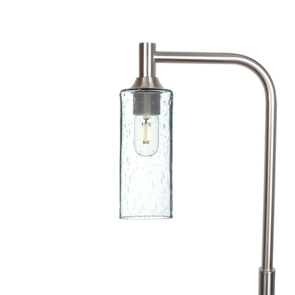 513 Floor Lamp-Glass-Bicycle Glass Co - Hotshop-Lunar-Eco Clear-Brushed Nickel-Bicycle Glass Co