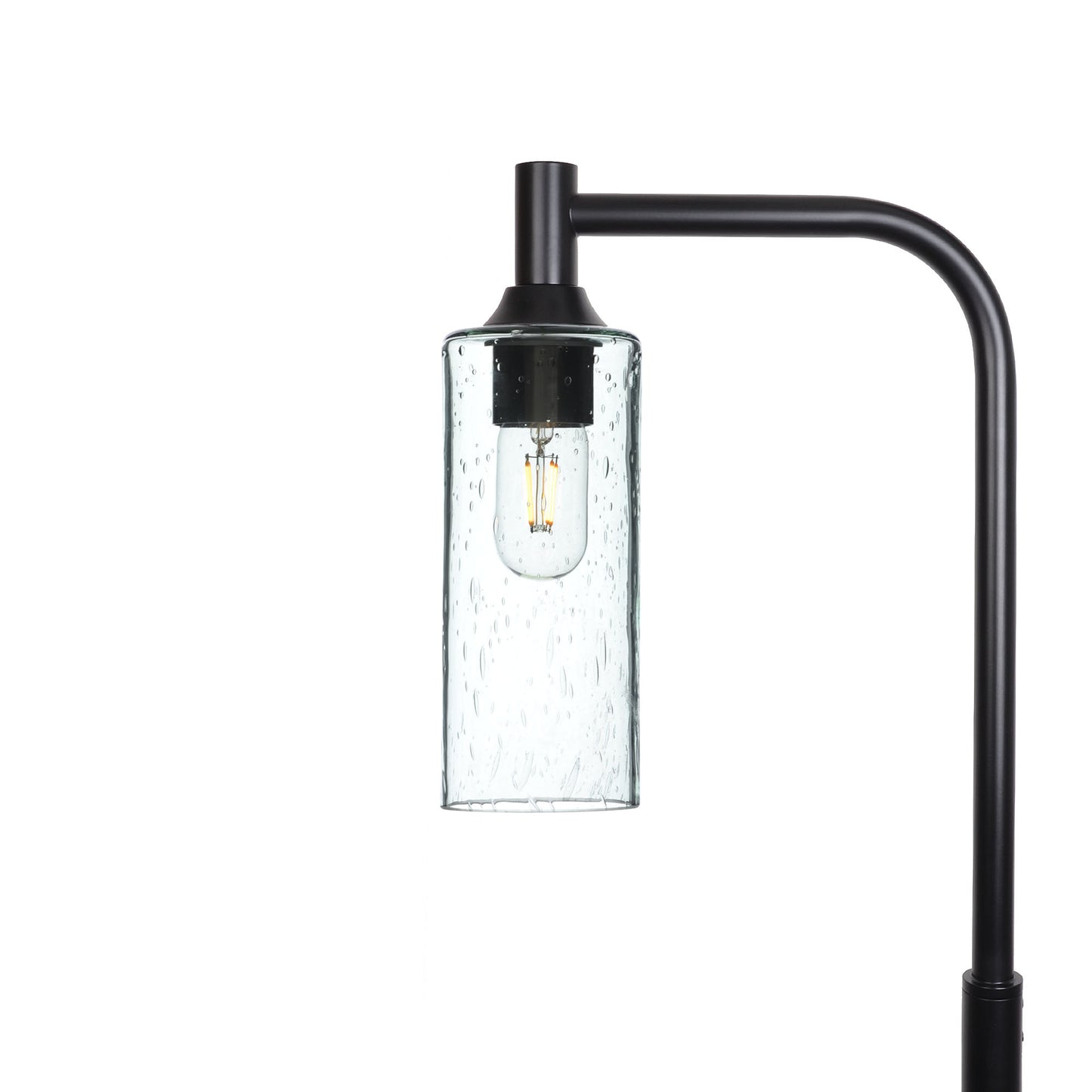 513 Floor Lamp-Glass-Bicycle Glass Co - Hotshop-Lunar-Eco Clear-Matte Black-Bicycle Glass Co