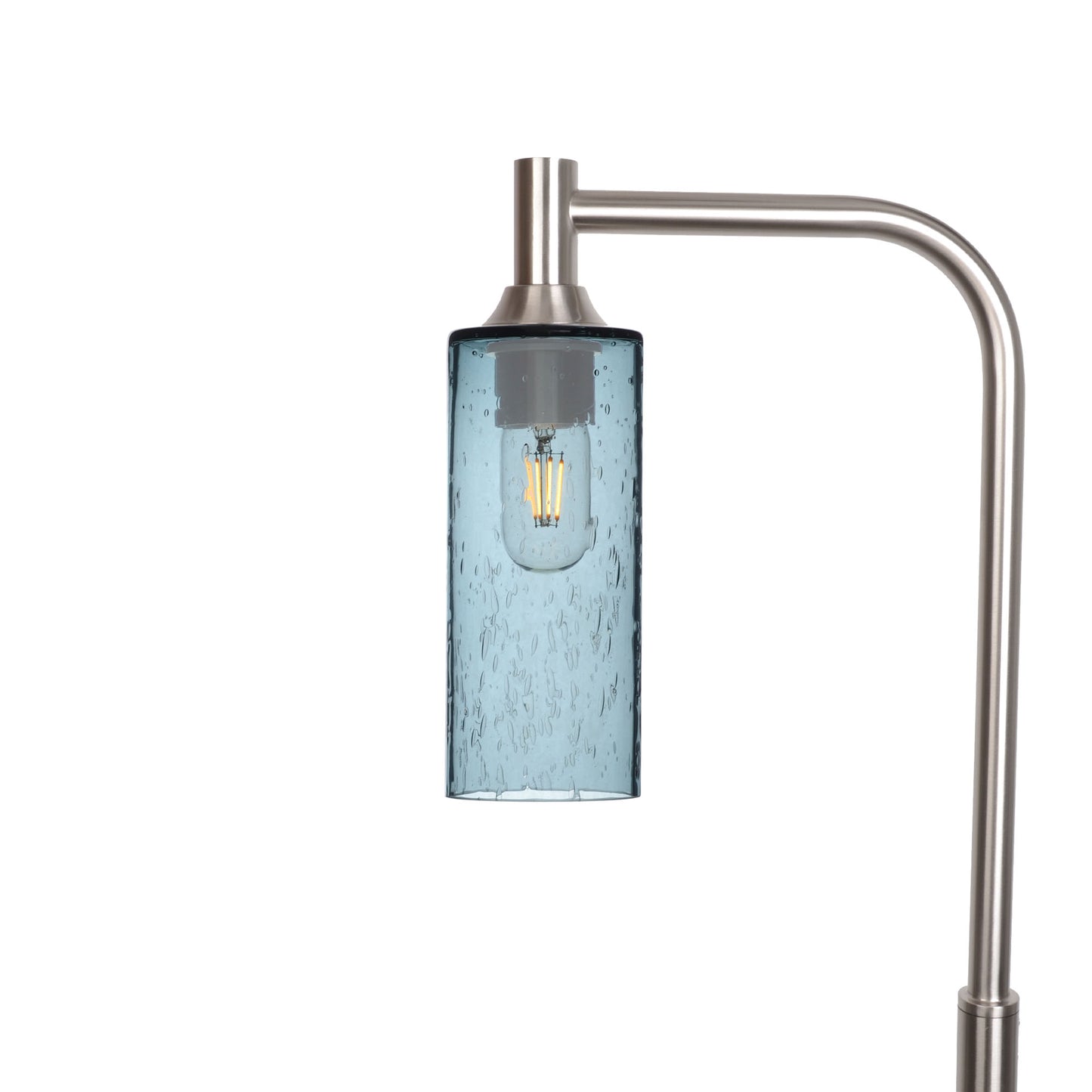 513 Floor Lamp-Glass-Bicycle Glass Co - Hotshop-Lunar-Slate Gray-Brushed Nickel-Bicycle Glass Co
