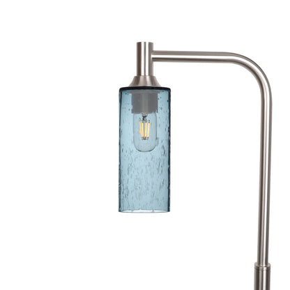 513 Floor Lamp-Glass-Bicycle Glass Co - Hotshop-Lunar-Slate Gray-Brushed Nickel-Bicycle Glass Co