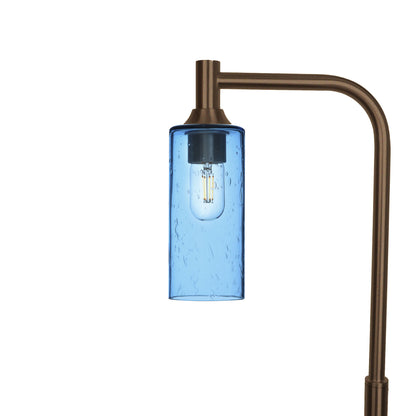 513 Floor Lamp-Glass-Bicycle Glass Co - Hotshop-Lunar-Steel Blue-Antique Bronze-Bicycle Glass Co