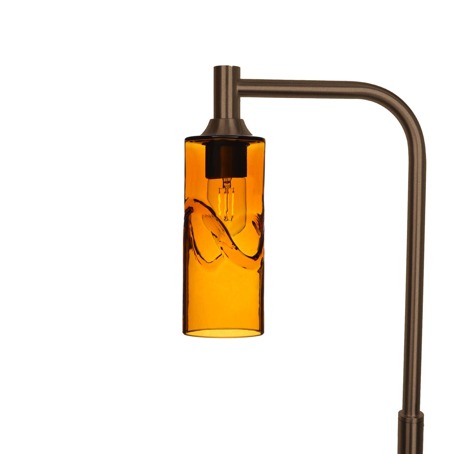 513 Floor Lamp-Glass-Bicycle Glass Co - Hotshop-Swell-Golden Amber-Antique Bronze-Bicycle Glass Co