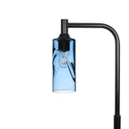 513 Floor Lamp-Glass-Bicycle Glass Co - Hotshop-Swell-Steel Blue-Matte Black-Bicycle Glass Co