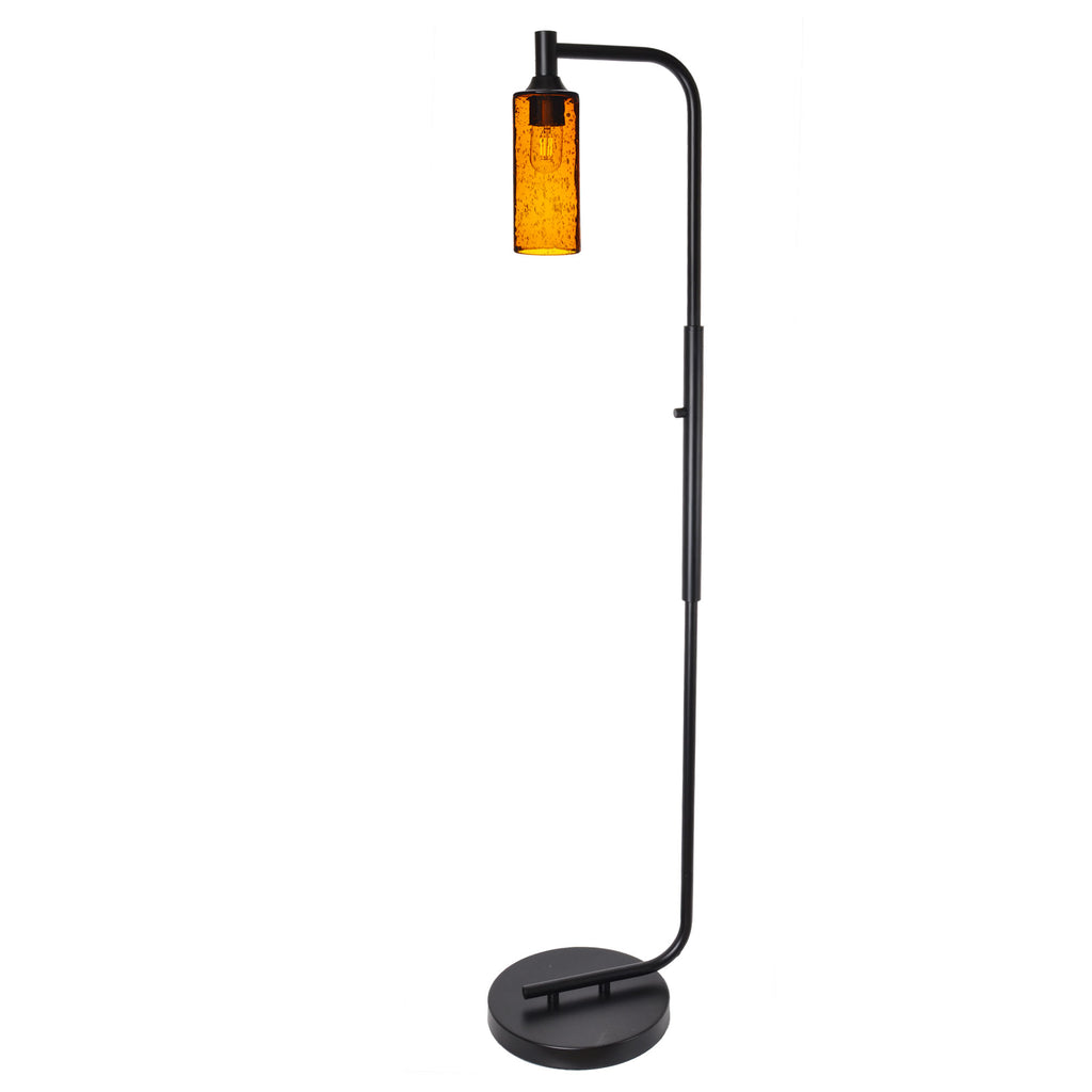 513 Floor Lamp-Glass-Bicycle Glass Co - Hotshop-Lunar-Steel Blue-Brushed Nickel-Bicycle Glass Co