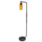 513 Floor Lamp-Glass-Bicycle Glass Co - Hotshop-Lunar-Steel Blue-Brushed Nickel-Bicycle Glass Co