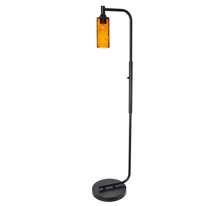 513 Floor Lamp-Glass-Bicycle Glass Co - Hotshop-Lunar-Steel Blue-Brushed Nickel-Bicycle Glass Co