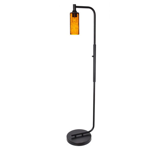 513 Floor Lamp-Glass-Bicycle Glass Co - Hotshop-Lunar-Steel Blue-Brushed Nickel-Bicycle Glass Co