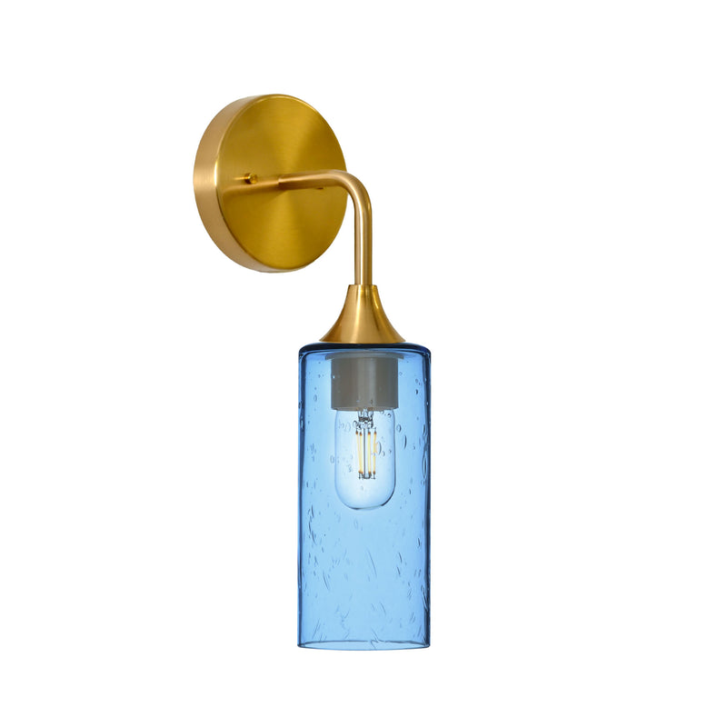 513 Interior Wall Sconce – Lunar / Steel Blue / Polished Brass