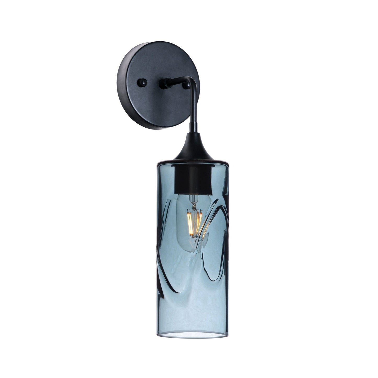 513 Interior Wall sconce-Glass-Bicycle Glass Co-Swell-Slate Gray-Matte Black-Bicycle Glass Co